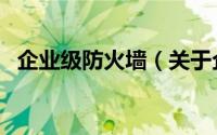 企业级防火墙（关于企业级防火墙的简介）
