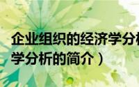 企业组织的经济学分析（关于企业组织的经济学分析的简介）