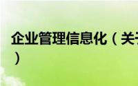 企业管理信息化（关于企业管理信息化的简介）