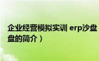 企业经营模拟实训 erp沙盘（关于企业经营模拟实训 erp沙盘的简介）