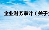 企业财务审计（关于企业财务审计的简介）