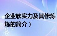 企业软实力及其修炼（关于企业软实力及其修炼的简介）