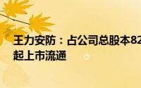 王力安防：占公司总股本82.2654%的限售股将于2月26日起上市流通