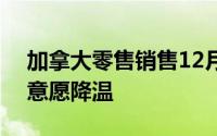 加拿大零售销售12月出现攀升 但1月份消费意愿降温