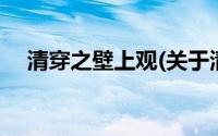 清穿之壁上观(关于清穿之壁上观的简介)