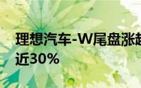 理想汽车-W尾盘涨超5% 本月内累计涨幅接近30%