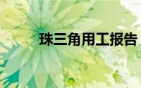 珠三角用工报告（珠三角用工荒）