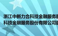 浙江中新力合科技金融服务股份有限公司(关于浙江中新力合科技金融服务股份有限公司的简介)