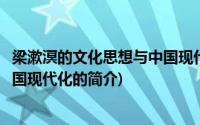 梁漱溟的文化思想与中国现代化(关于梁漱溟的文化思想与中国现代化的简介)