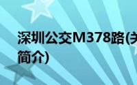 深圳公交M378路(关于深圳公交M378路的简介)