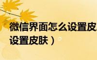 微信界面怎么设置皮肤oppo（微信界面怎么设置皮肤）