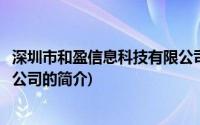 深圳市和盈信息科技有限公司(关于深圳市和盈信息科技有限公司的简介)