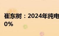 崔东树：2024年纯电动乘用车电池需求增长70%