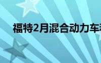 福特2月混合动力车和电动汽车增长明显