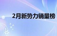 2月新势力销量榜 多家车企增速放缓