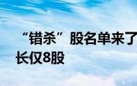 “错杀”股名单来了低估值+连续5年业绩增长仅8股