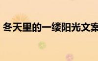 冬天里的一缕阳光文案（冬天里的一缕阳光）