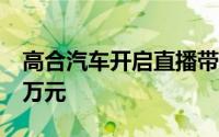 高合汽车开启直播带货 开播一小时销售额10万元