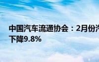 中国汽车流通协会：2月份汽车经销商库存系数为1.74同比下降9.8%