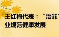 王红梅代表：“治罪”与“治理”并重引导企业规范健康发展