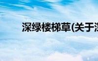 深绿楼梯草(关于深绿楼梯草的简介)