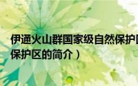伊通火山群国家级自然保护区（关于伊通火山群国家级自然保护区的简介）