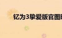 钇为3挚爱版官图曝光 将于近期上市