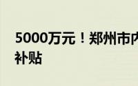 5000万元！郑州市内八区即日起将发放购车补贴