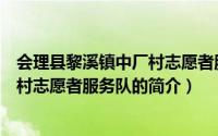 会理县黎溪镇中厂村志愿者服务队（关于会理县黎溪镇中厂村志愿者服务队的简介）