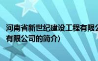 河南省新世纪建设工程有限公司(关于河南省新世纪建设工程有限公司的简介)