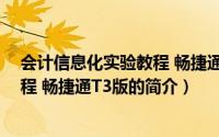 会计信息化实验教程 畅捷通T3版（关于会计信息化实验教程 畅捷通T3版的简介）