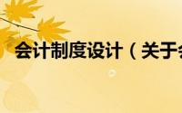 会计制度设计（关于会计制度设计的简介）