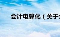 会计电算化（关于会计电算化的简介）