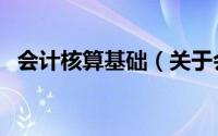 会计核算基础（关于会计核算基础的简介）