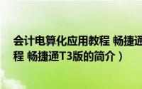 会计电算化应用教程 畅捷通T3版（关于会计电算化应用教程 畅捷通T3版的简介）