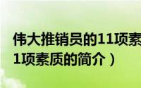 伟大推销员的11项素质（关于伟大推销员的11项素质的简介）