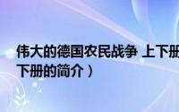 伟大的德国农民战争 上下册（关于伟大的德国农民战争 上下册的简介）
