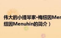 伟大的小提琴家·梅纽因Menuhin（关于伟大的小提琴家·梅纽因Menuhin的简介）