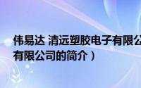 伟易达 清远塑胶电子有限公司（关于伟易达 清远塑胶电子有限公司的简介）