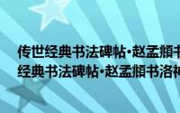传世经典书法碑帖·赵孟頫书洛神赋前后赤壁赋（关于传世经典书法碑帖·赵孟頫书洛神赋前后赤壁赋的简介）