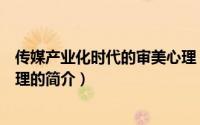 传媒产业化时代的审美心理（关于传媒产业化时代的审美心理的简介）