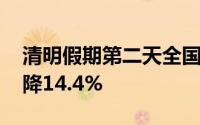 清明假期第二天全国公路客流量回落 环比下降14.4%