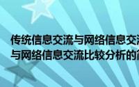 传统信息交流与网络信息交流比较分析（关于传统信息交流与网络信息交流比较分析的简介）
