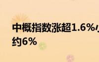 中概指数涨超1.6%小鹏、蔚来、B站至少涨约6%