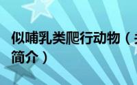 似哺乳类爬行动物（关于似哺乳类爬行动物的简介）