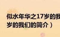 似水年华之17岁的我们（关于似水年华之17岁的我们的简介）