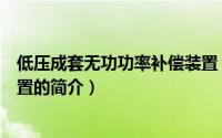 低压成套无功功率补偿装置（关于低压成套无功功率补偿装置的简介）
