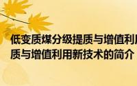 低变质煤分级提质与增值利用新技术（关于低变质煤分级提质与增值利用新技术的简介）