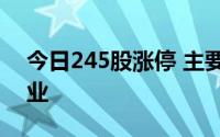 今日245股涨停 主要集中在汽车、电子等行业