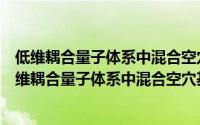 低维耦合量子体系中混合空穴基态及自旋调控研究（关于低维耦合量子体系中混合空穴基态及自旋调控研究的简介）